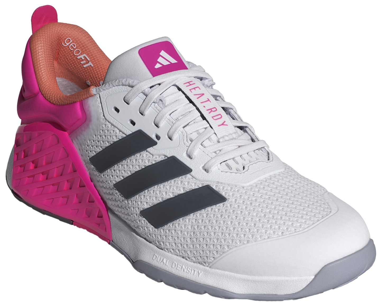 adidas Women's Dropset 3 Training Shoes - White/Grey/Pink - View 8