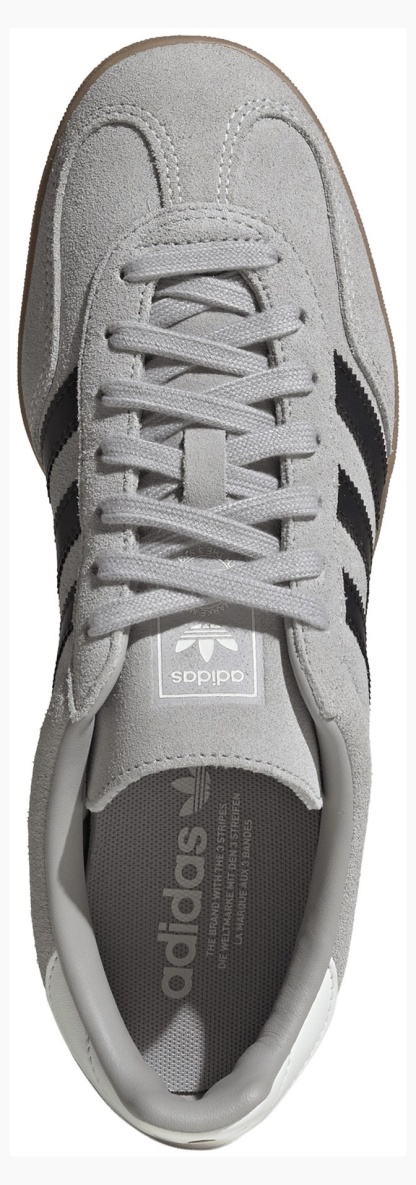 adidas Men's Gazelle Indoor Shoes - Grey Two/Core Black/Gum4 - View 2