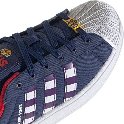 adidas Kids' Grade School Superstar II Brawl Shoes - Blue/Purple/White - View 8