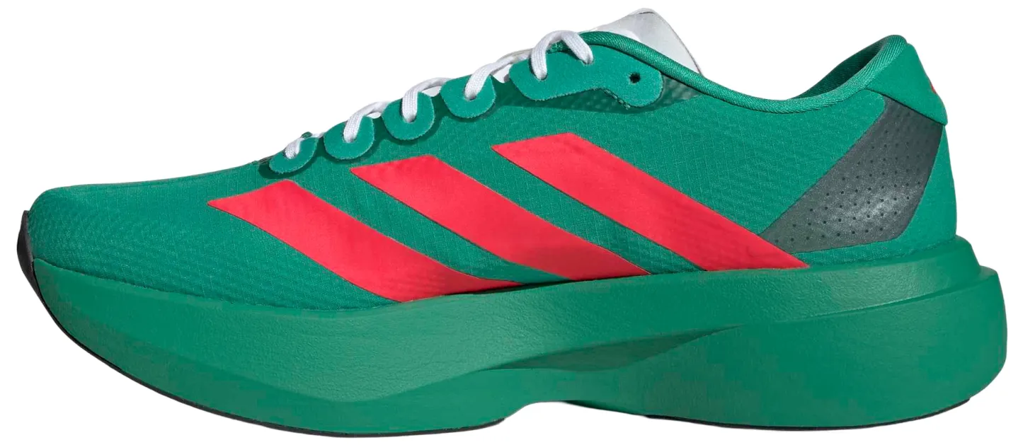 adidas Men's Adizero EVO SL Woven Running Shoes - Court Green/Lucid Red/Ftwr White - View 6