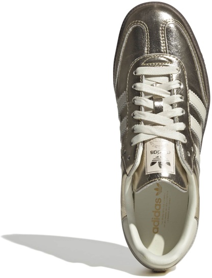 adidas Women's Samba OG Shoes - Gold Mtlc/Off White/Gum5 - View 2