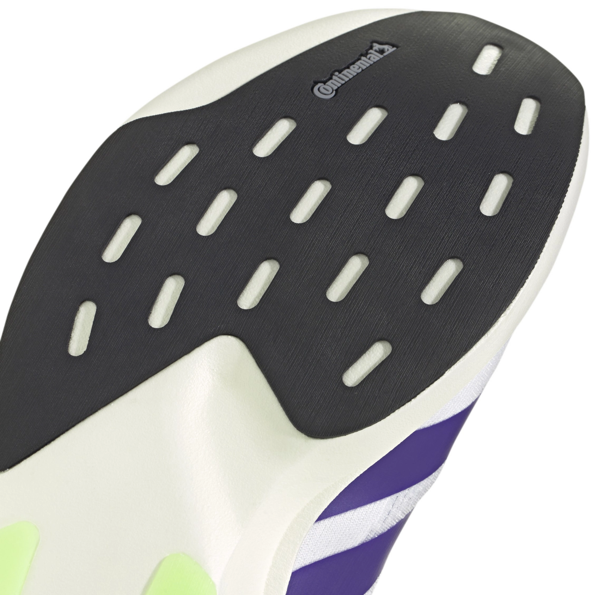 adidas Men's Adizero EVO SL Running Shoes - White/Purple/Lime - View 8