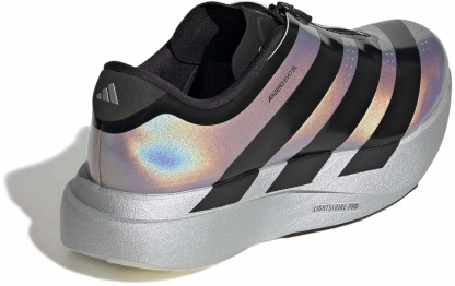 adidas Women's Adizero EVO SL Zip Running Shoes - Silver Met./Core Black/Halo Silver - View 6