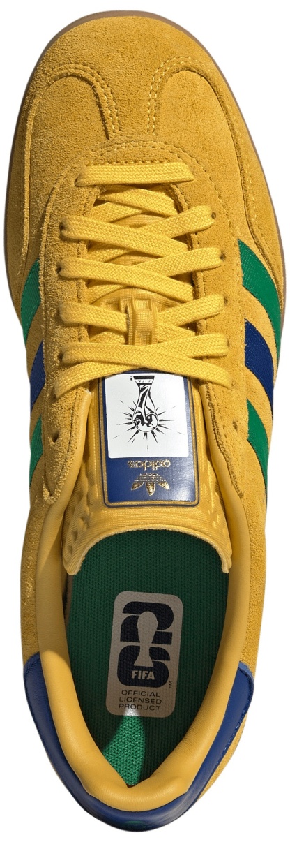 adidas Men's FIFA World Cup Gazelle Indoor Shoes - Eqt Yellow/Collegiate Royal/Green - View 2