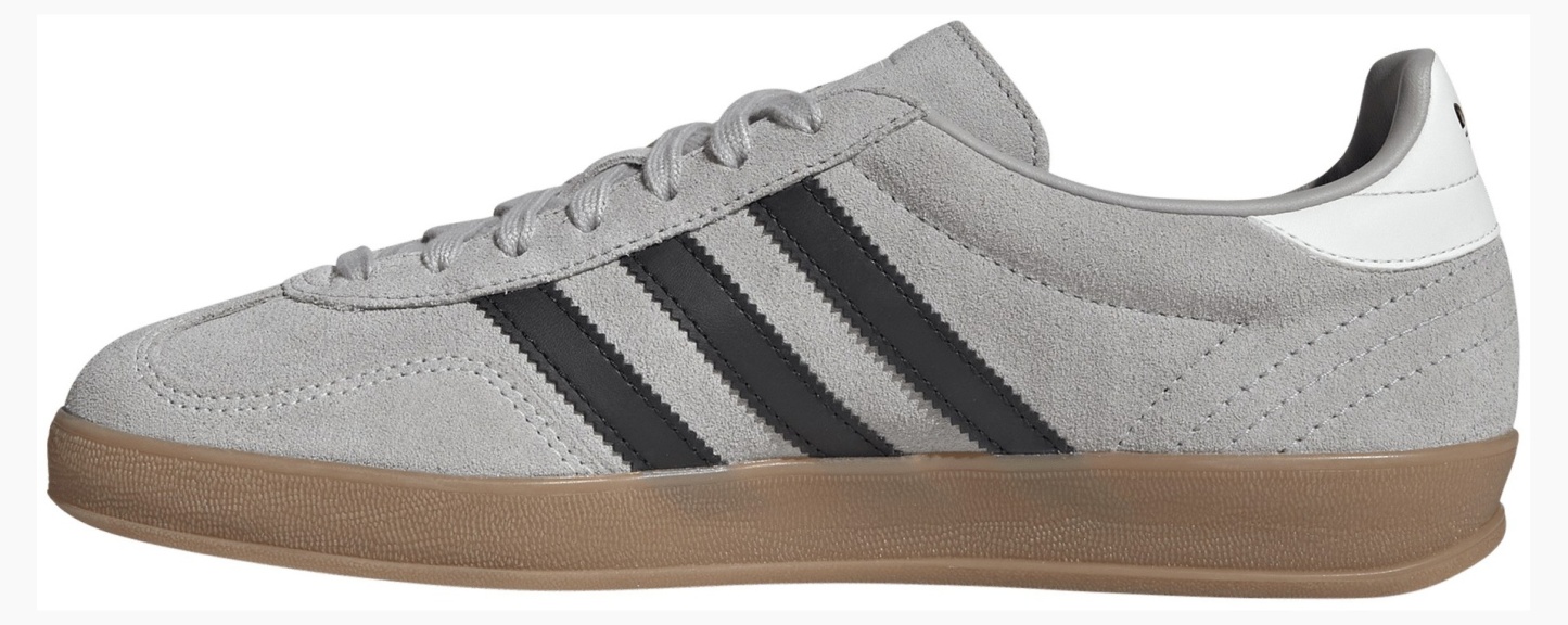 adidas Men's Gazelle Indoor Shoes - Grey Two/Core Black/Gum4 - View 4
