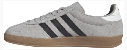 adidas Men's Gazelle Indoor Shoes - Grey Two/Core Black/Gum4 - View 4