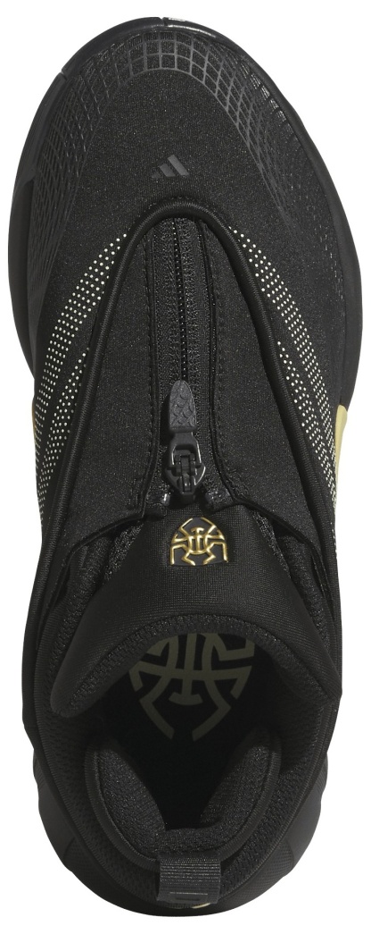 adidas Kids' Grade School D.O.N. Issue #7 'Best of adidas' Basketball Shoes - Black/Gold Metallic - View 2