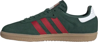 adidas Kids' Grade School FIFA World Cup Samba OG Shoes - Team Dark Green/Better Scarlet/Gum - View 4