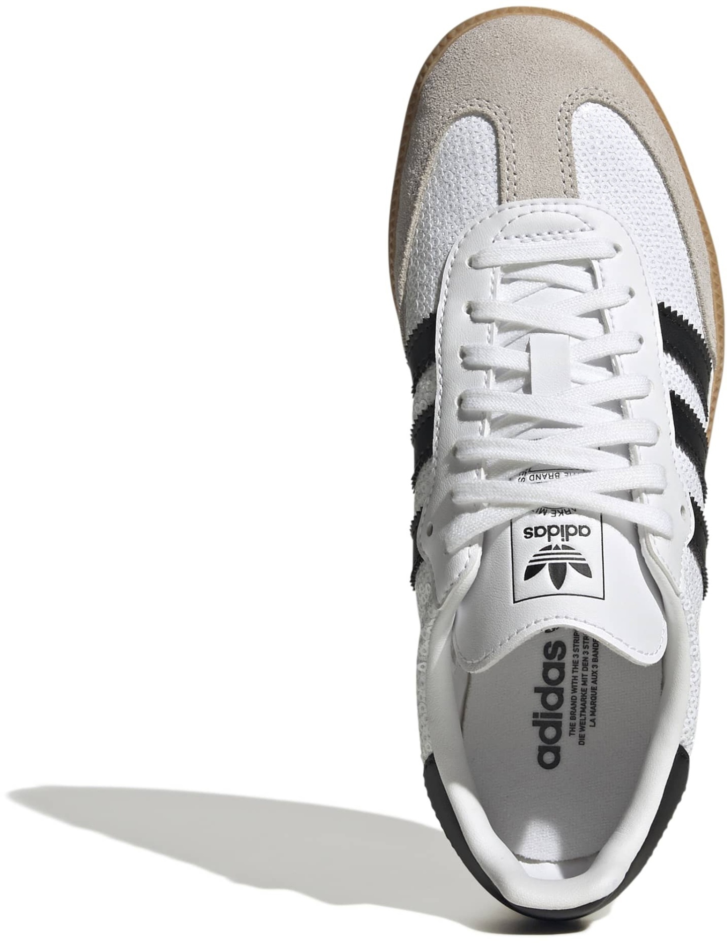 adidas Kids' Grade School Samba OG Shoes - Ftwr White/Core Black/Grey One - View 2