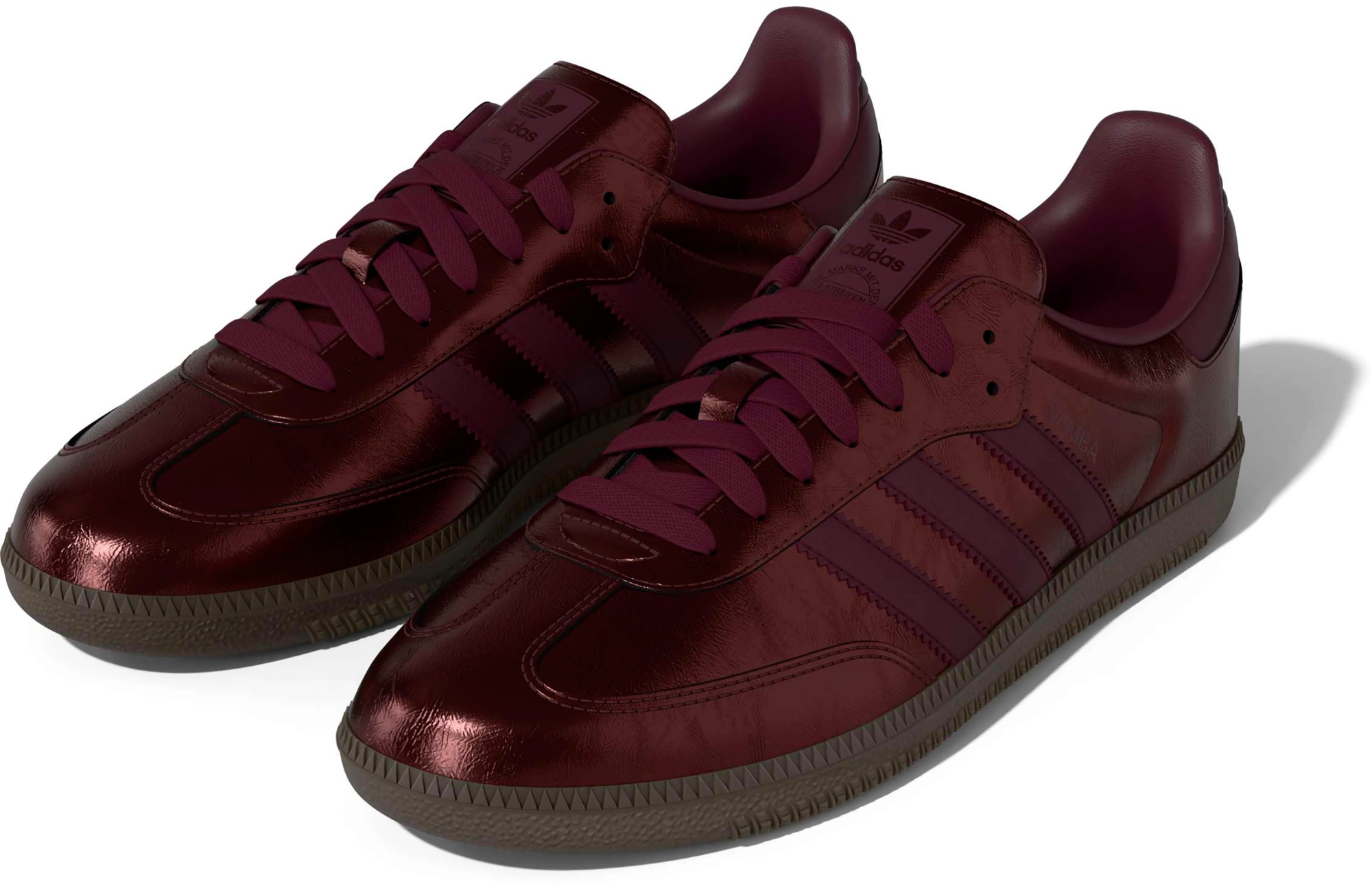 adidas Women's Samba OG Shoes - Mtlc Maroon/Gum5 - View 3