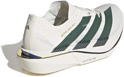 adidas Men's Adizero Adios Pro 5 Running Shoes - Off White/Collegiate Green/Team Royal Blue - View 6