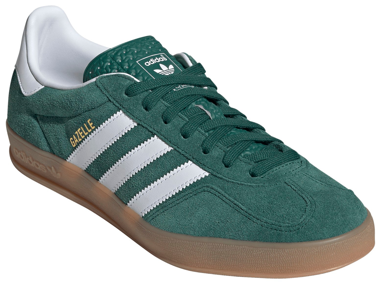adidas Men's Gazelle Indoor Shoes - Collegiate Green/White/Gum - View 7