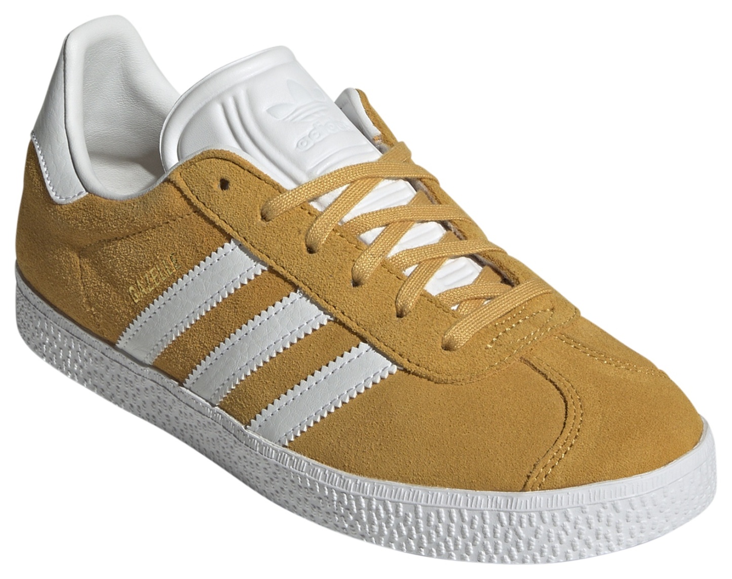 adidas Kids' Grade School Gazelle Shoes - Yellow/White - View 6