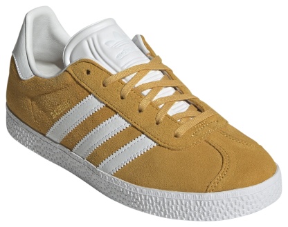 adidas Kids' Grade School Gazelle Shoes - Yellow/White - View 6