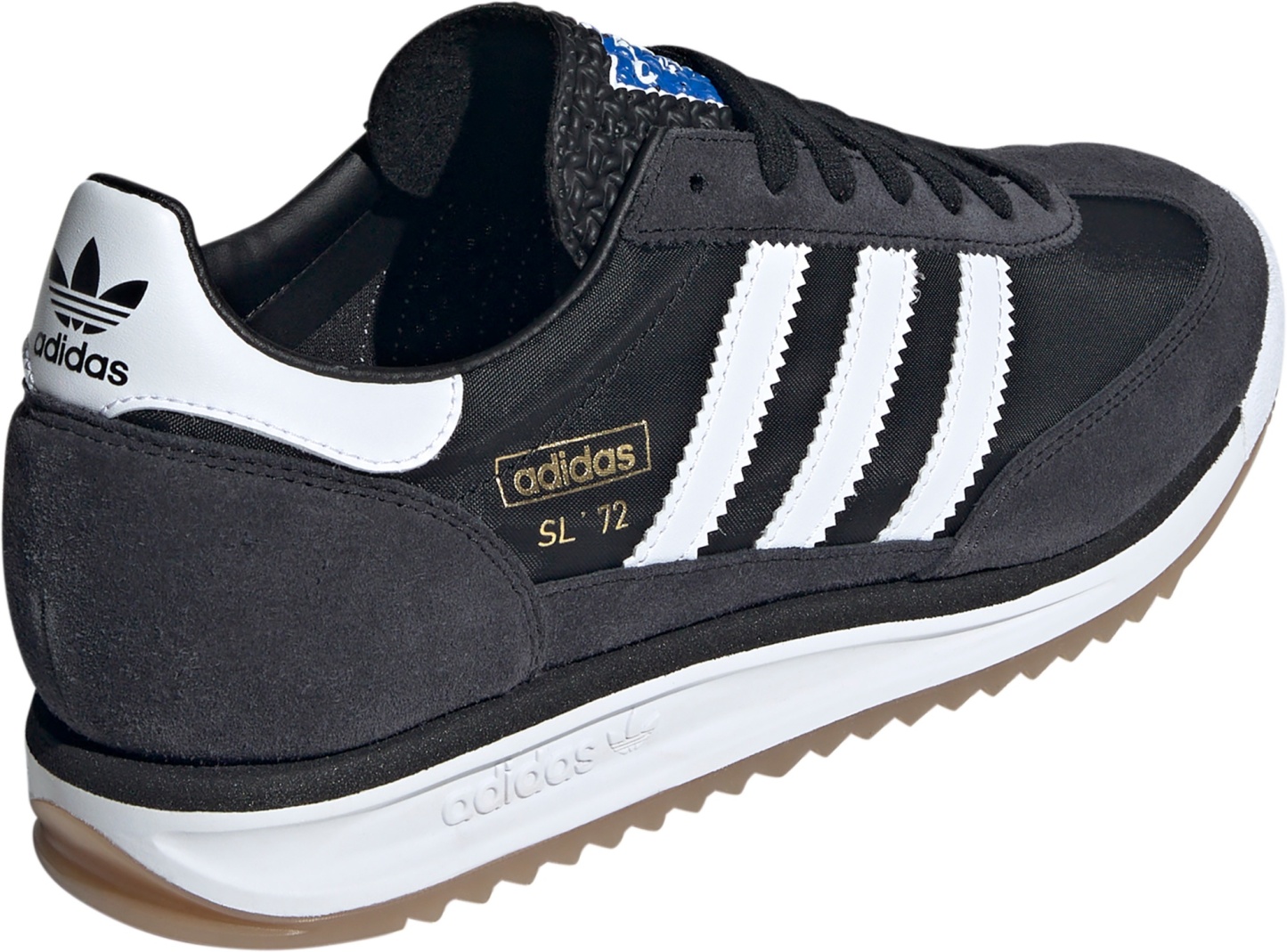 adidas Men's SL 72 RS Shoes - Black/White/Blue - View 5