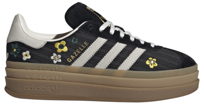 adidas Originals Women's Gazelle Bold Shoes - Core Black/Off White/Eqt Yellow - View 1