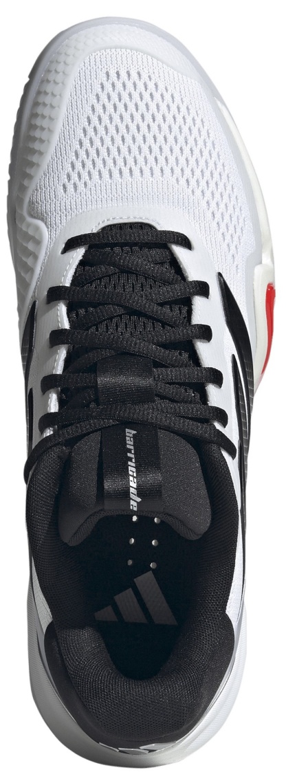 adidas Men's Barricade 14 Tennis Shoes - Ftwr White/Core Black/Lucid Red - View 2