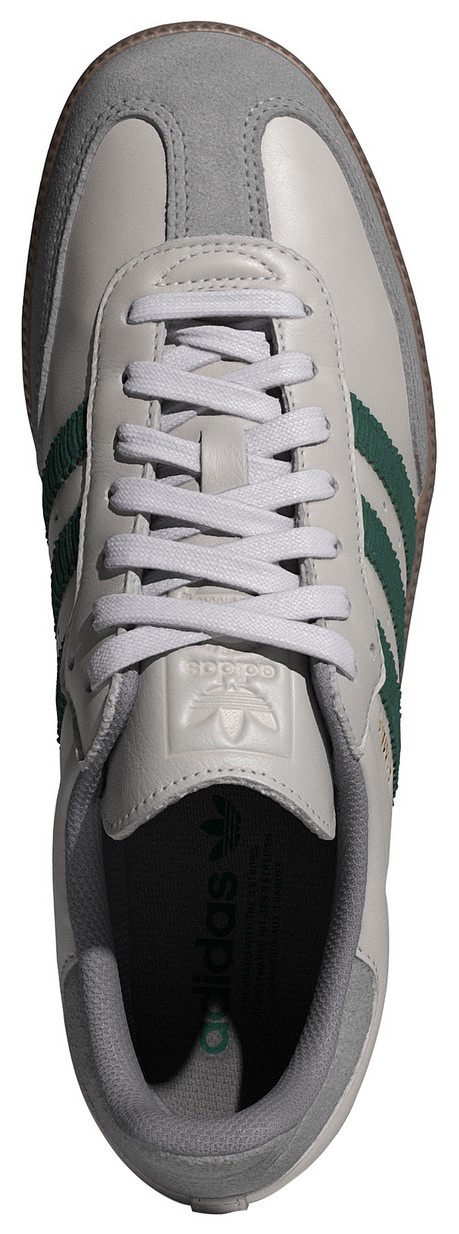 adidas Samba OG Shoes - Grey One/Collegiate Green/Gum5 - View 2