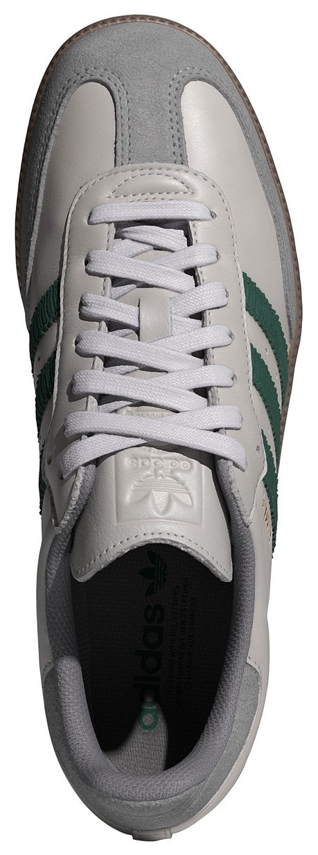 adidas Samba OG Shoes - Grey One/Collegiate Green/Gum5 - View 2