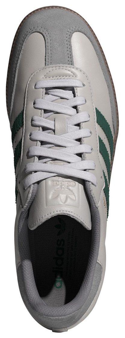 adidas Samba OG Shoes - Grey One/Collegiate Green/Gum5 - View 2