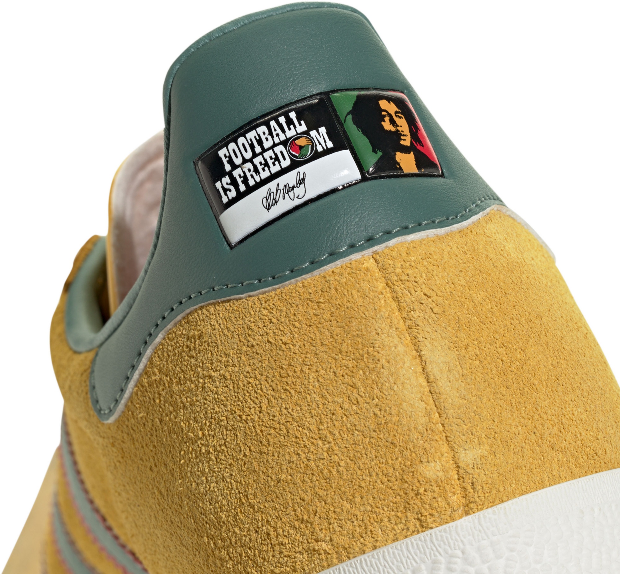adidas Gazelle Bob Marley Shoes - Bold Gold/None/Ruby - View 2