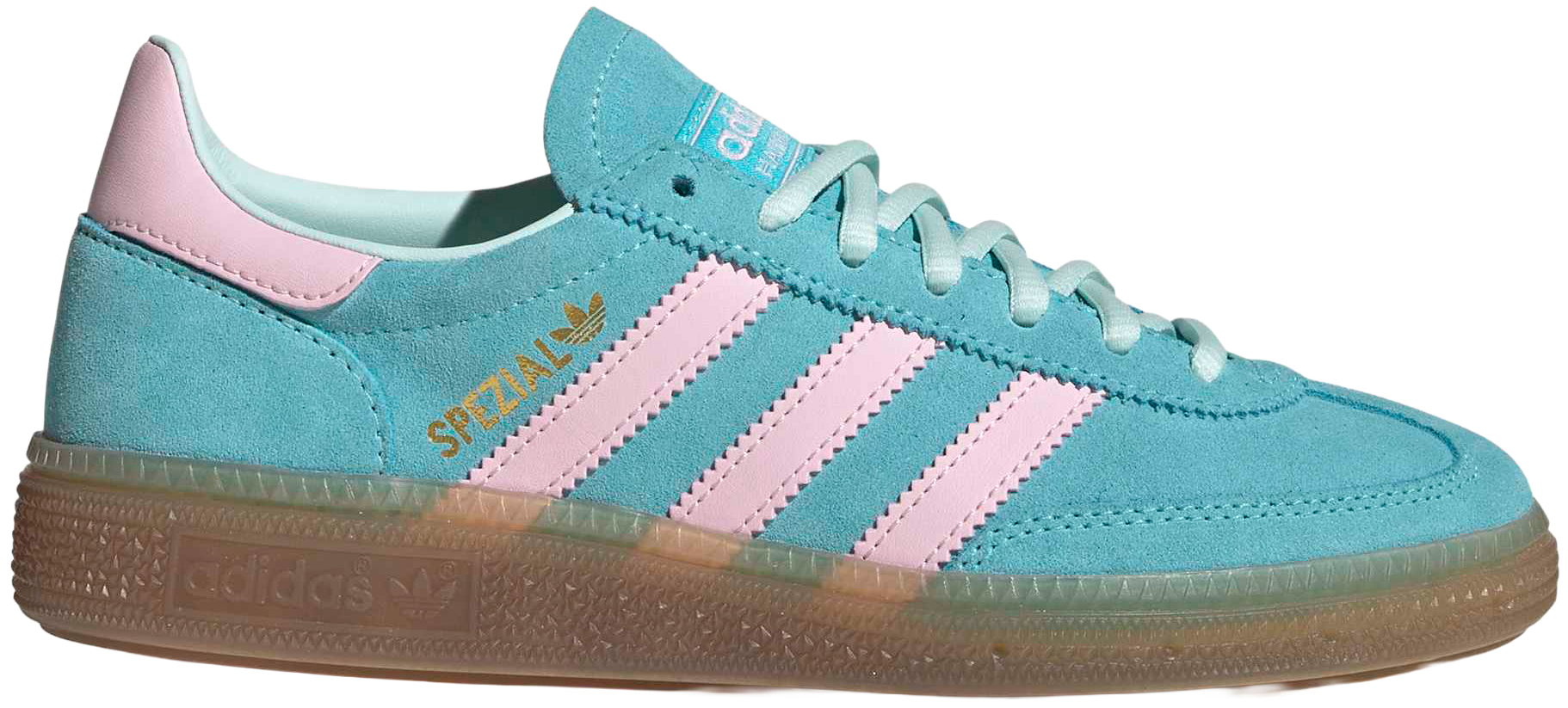 adidas Kids' Grade School Handball Spezial Shoes - Pulse Aqua/Clear Pink/Gum - View 1