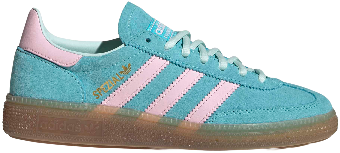 adidas Kids' Grade School Handball Spezial Shoes - Pulse Aqua/Clear Pink/Gum - View 1