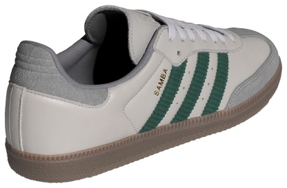 adidas Samba OG Shoes - Grey One/Collegiate Green/Gum5 - View 5