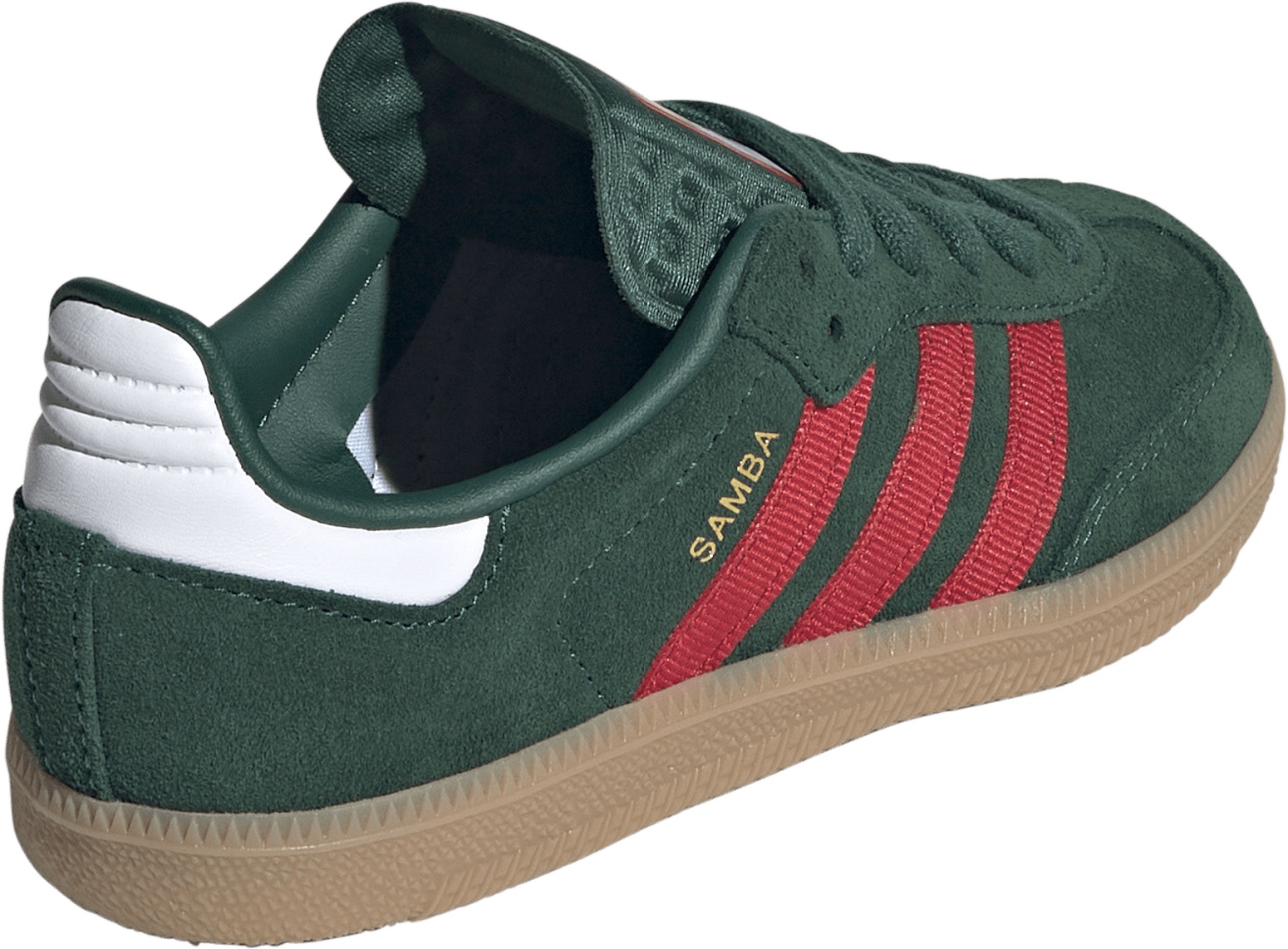 adidas Kids' Preschool FIFA World Cup Samba OG Shoes - Team Dark Green/Better Scarlet/Gum - View 6