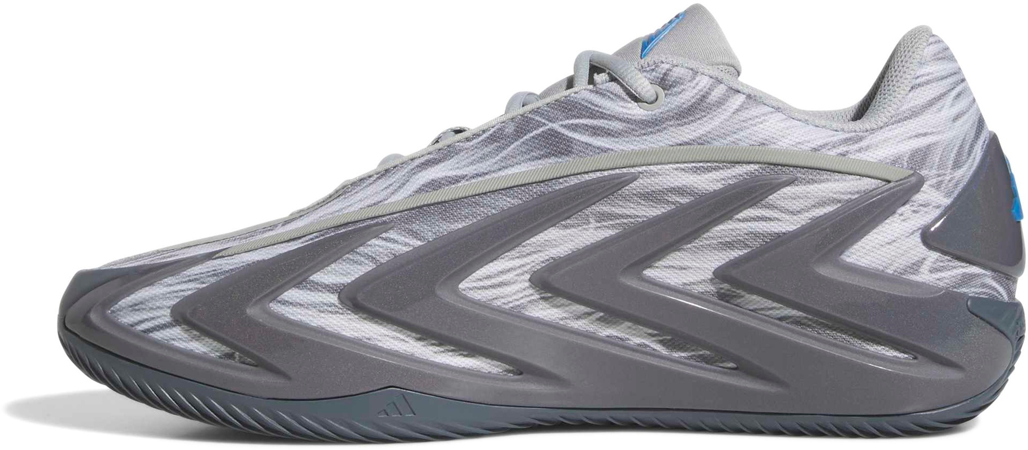 adidas Anthony Edwards 3 'Snow Camo' Basketball Shoes - Dark/Light Grey - View 5