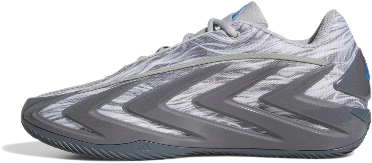 adidas Anthony Edwards 3 'Snow Camo' Basketball Shoes - Dark/Light Grey - View 5