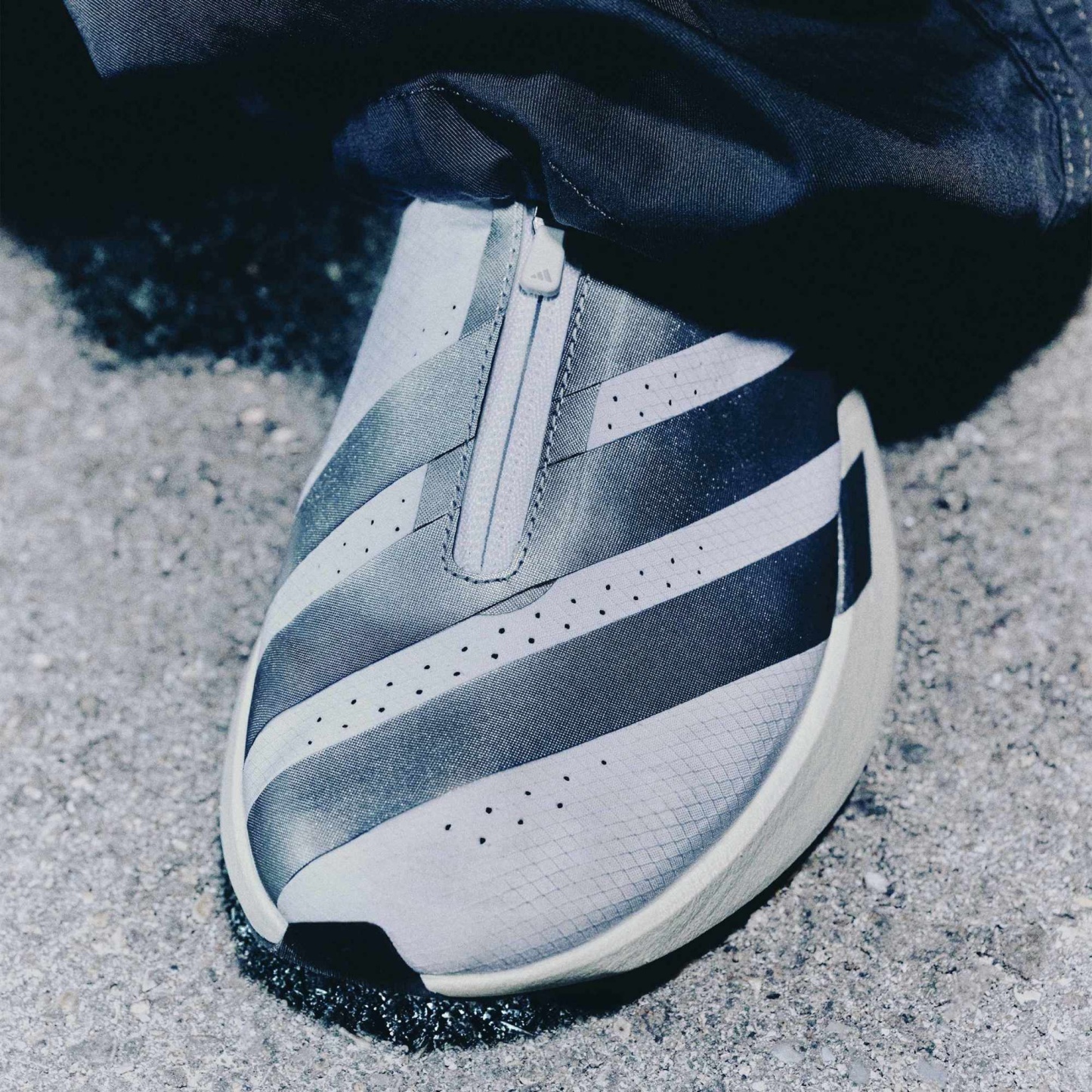 adidas Women's Adizero EVO SL Zip Running Shoes - White/Black/Silver Met - View 3