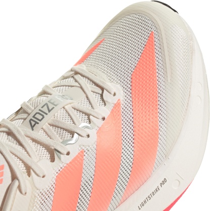adidas Men's Adizero Boston 13 Running Shoes - Off White/Lucid Orange/Grey - View 7
