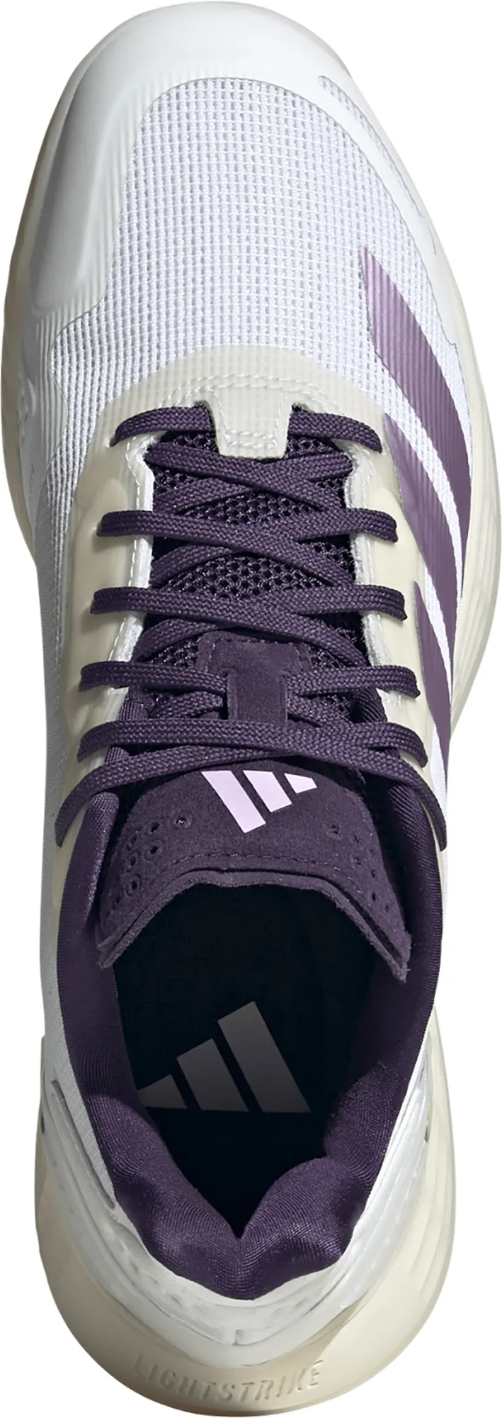 adidas Women's Defiant Speed 2 Tennis Shoes - White/Plum Fog - View 6