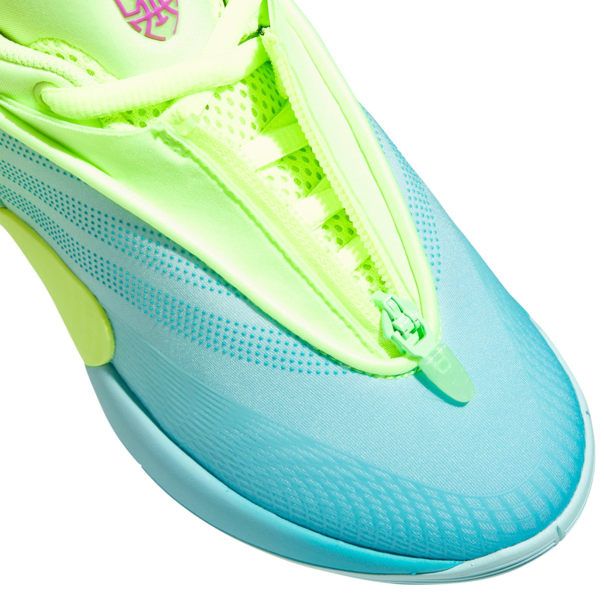 adidas Kids' Grade School D.O.N Issue #7 Basketball Shoes - Neon Yellow/Aqua - View 8