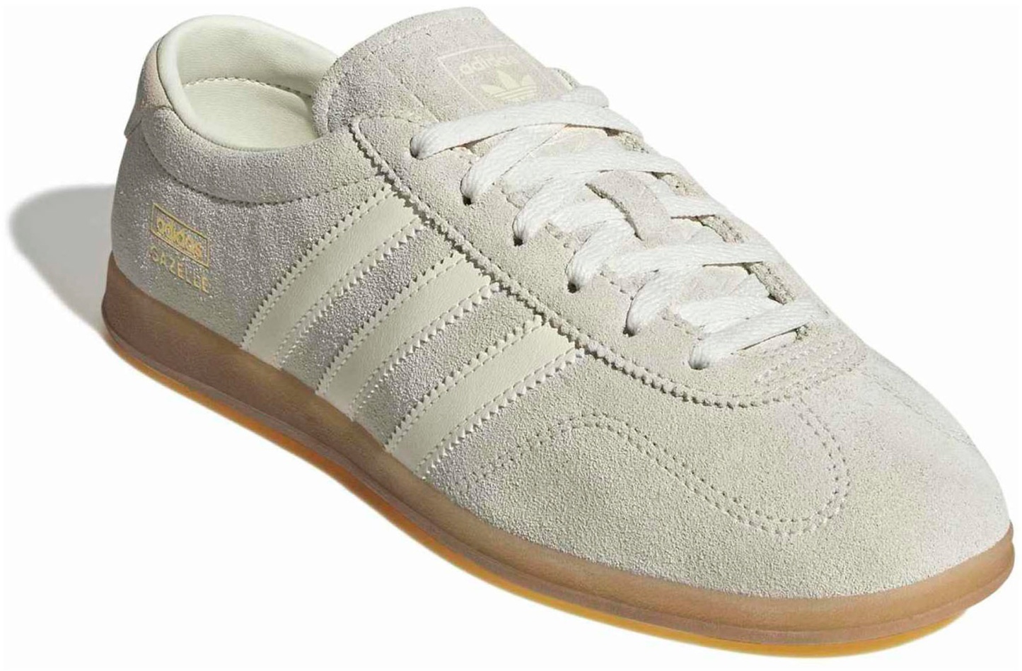 adidas Originals Women's Gazelle Lo Pro Shoes - Ivory/Off White/Gum 3 - View 5