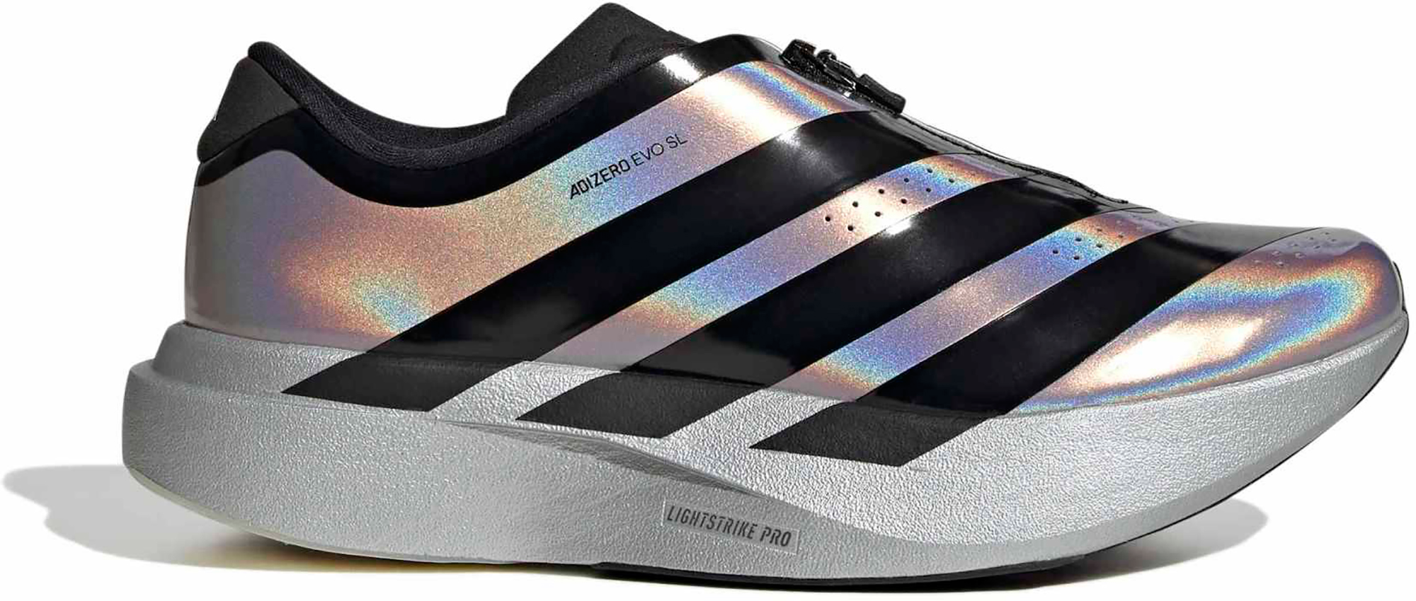 adidas Women's Adizero EVO SL Zip Running Shoes - Silver Met./Core Black/Halo Silver - View 1