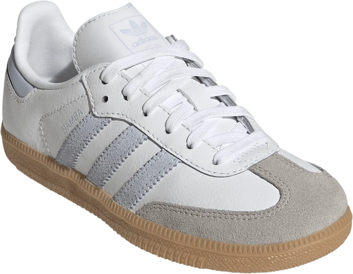 adidas Kids' Preschool Samba OG Shoes - White/Sky/Gum - View 5