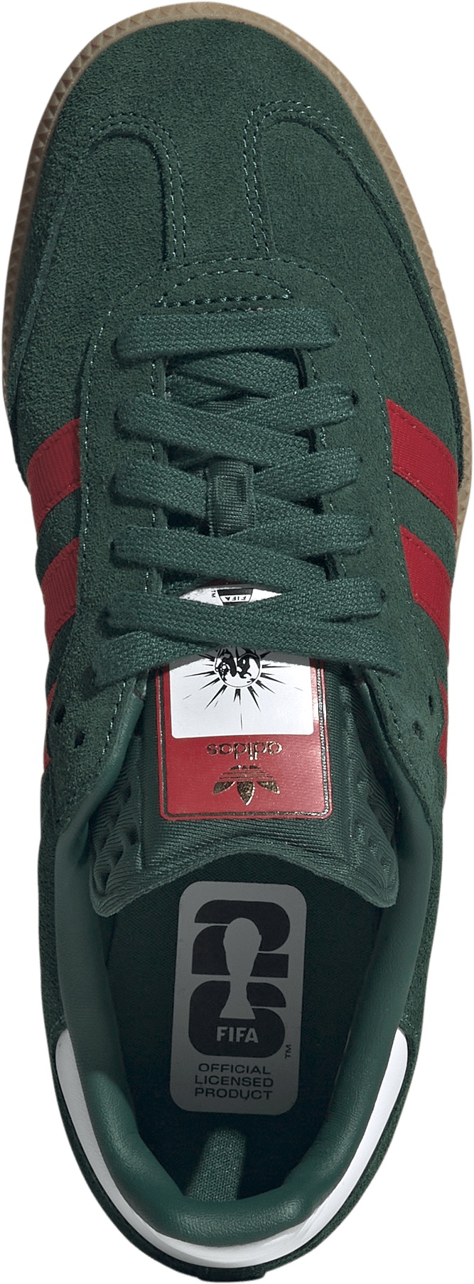 adidas Kids' Grade School FIFA World Cup Samba OG Shoes - Team Dark Green/Better Scarlet/Gum - View 2