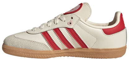 adidas Kids' Preschool Samba OG Shoes - Cream White/Better Scarlet/Gum - View 4