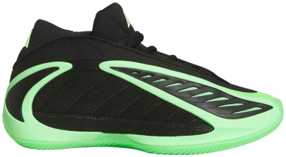 adidas Kids' Grade School Anthony Edwards 2 'Glow' Basketball Shoes - Black/Lime Burst/Lucid Blue - View 1