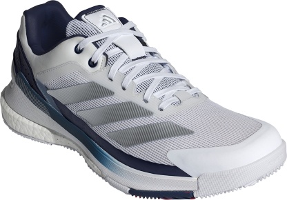 adidas Men's Crazyquick BOOST Padel Shoes - Ftwr White/Silver Met./Dark Blue - View 7