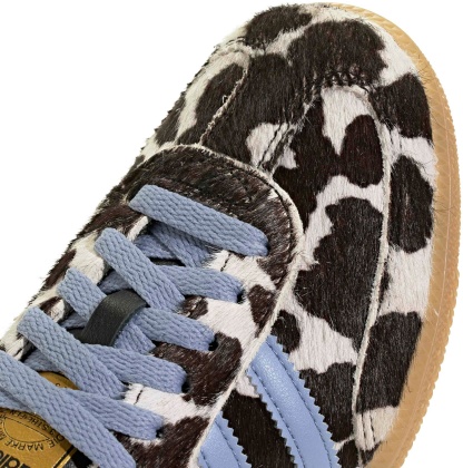 adidas Women's Samba OG Shoes - Pony Hair Chalk Blue/Blk - View 7