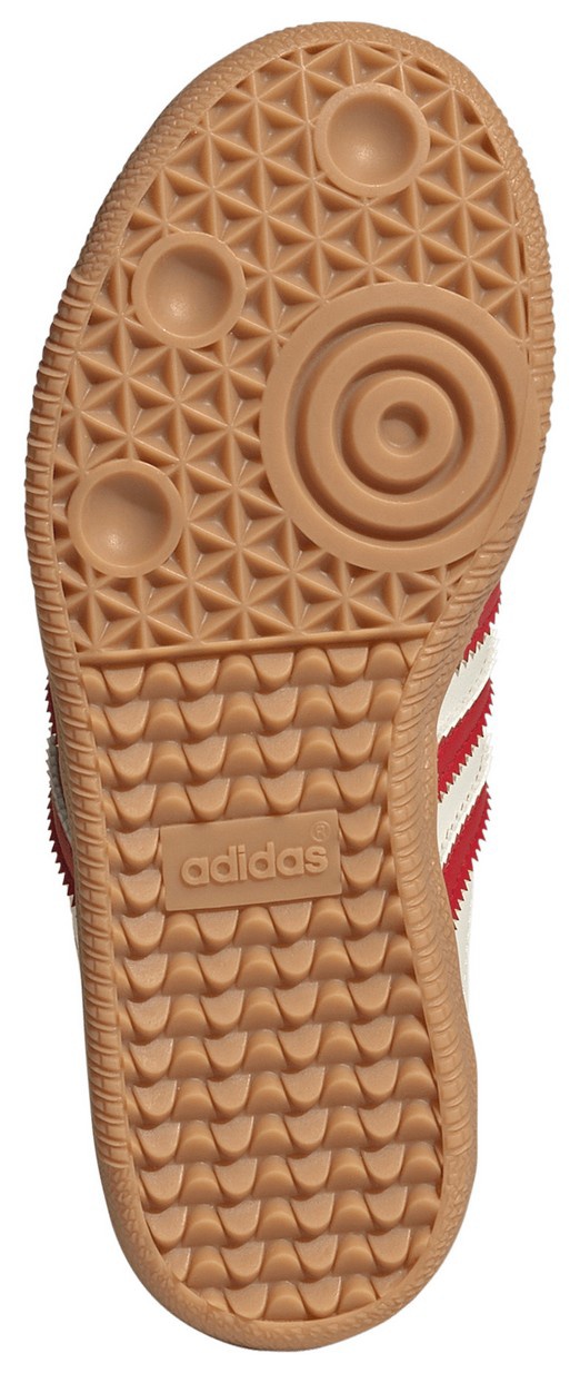 adidas Kids' Preschool Samba OG Shoes - Cream White/Better Scarlet/Gum - View 3