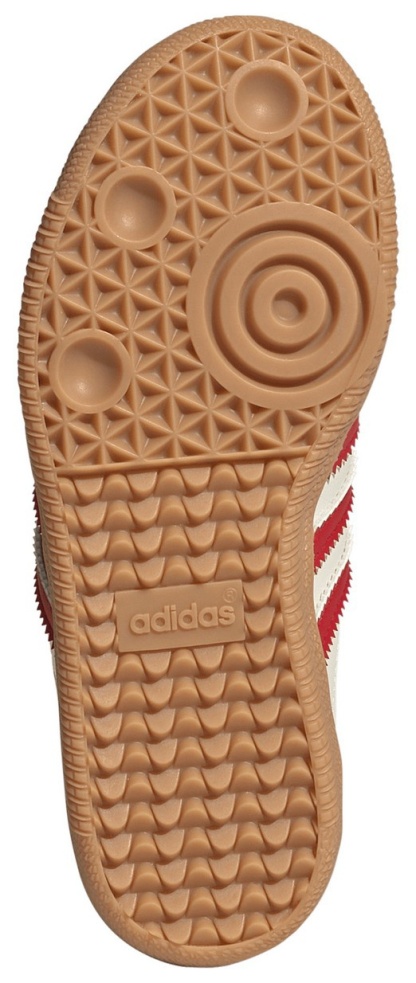 adidas Kids' Preschool Samba OG Shoes - Cream White/Better Scarlet/Gum - View 3
