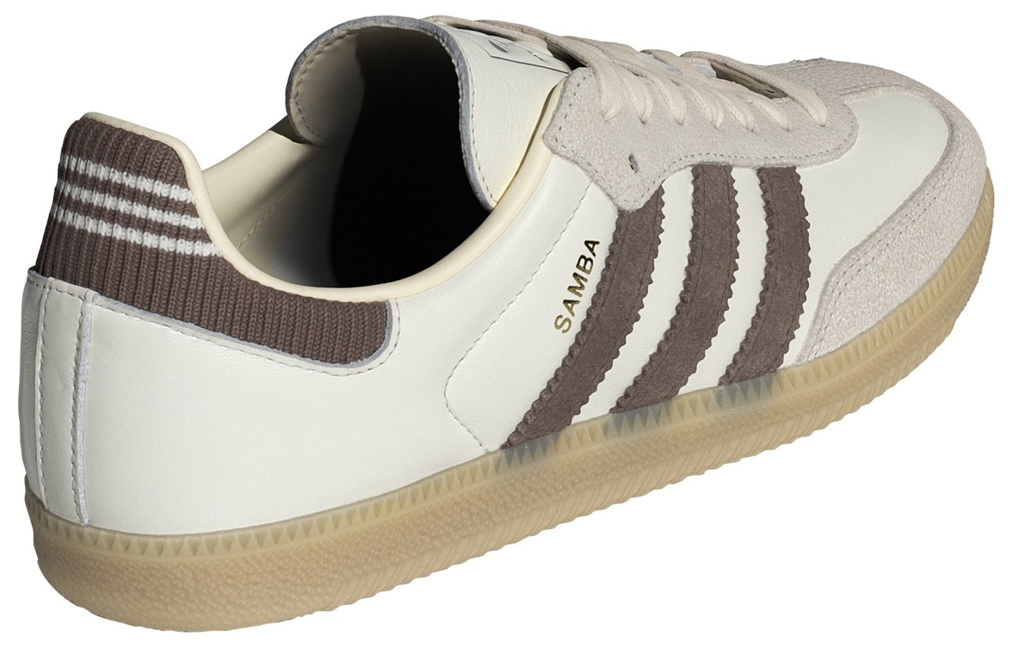 adidas Samba OG Shoes - Cloud White/Earth Strata/Gum 3 - View 5