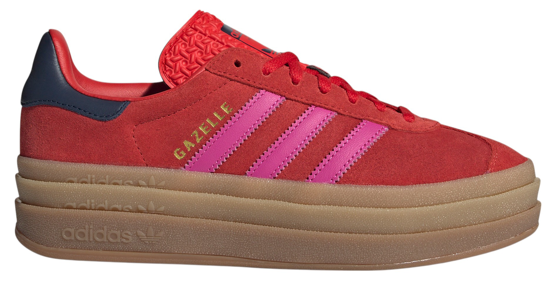 adidas Originals Women's Gazelle Bold Shoes - Red/Pink - View 1