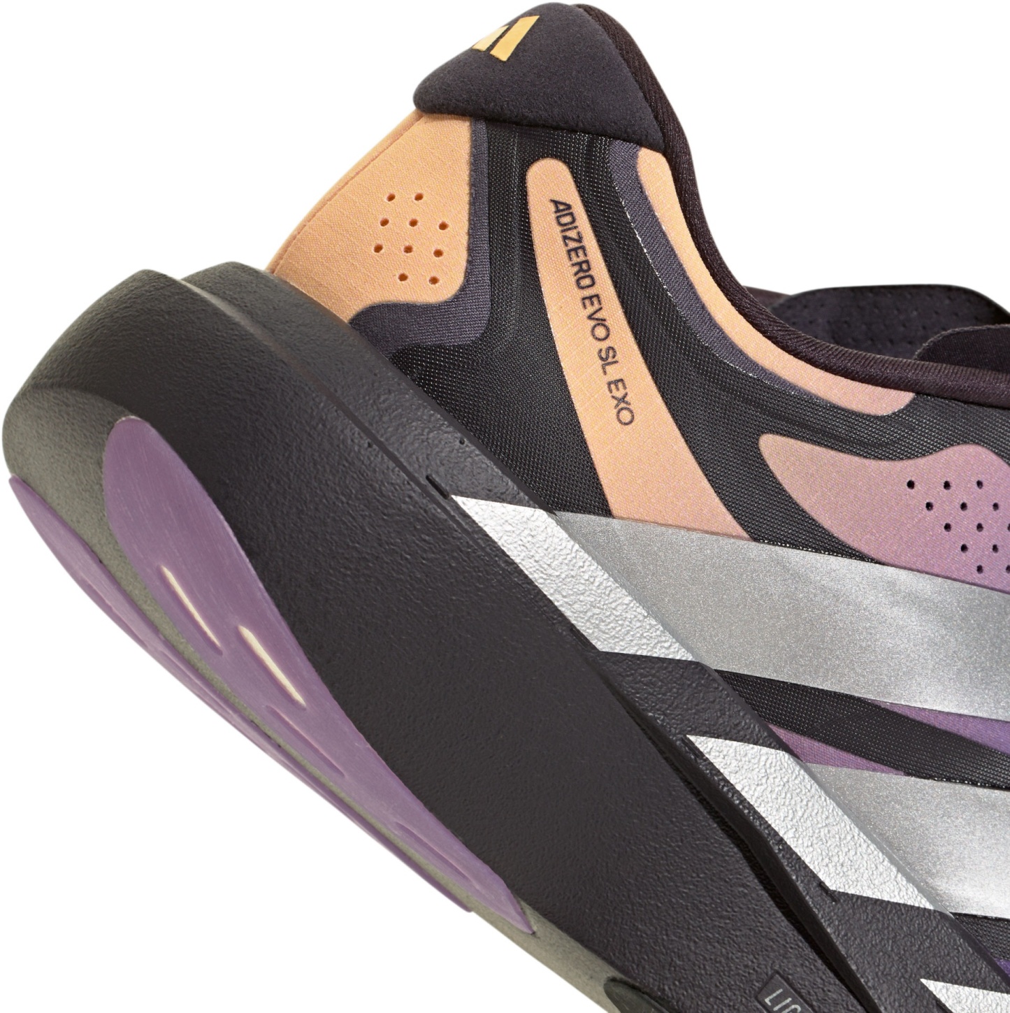 adidas Women's Adizero EVO SL EXO  Running Shoes - Aurora Black/Silver Met./Active Purple - View 7