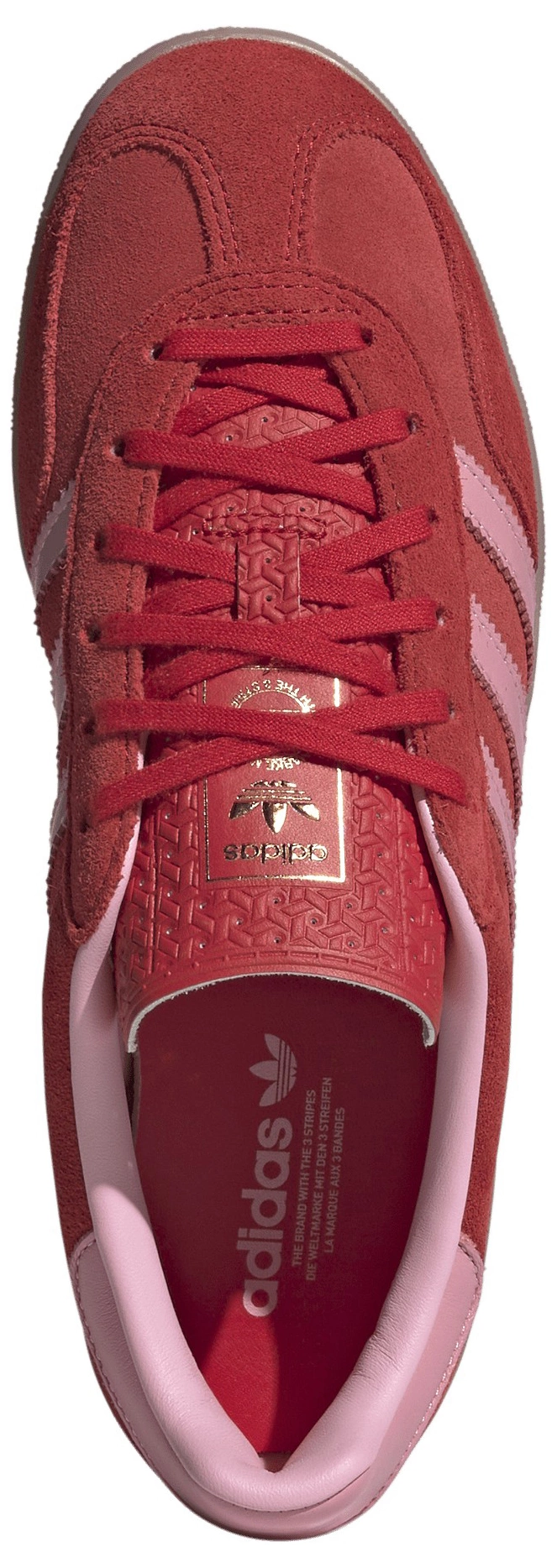 adidas Women's Gazelle Indoor Shoes - Better Scarlet/Light Pink/Gum4 - View 2