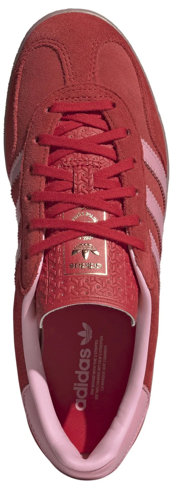 adidas Women's Gazelle Indoor Shoes - Better Scarlet/Light Pink/Gum4 - View 2
